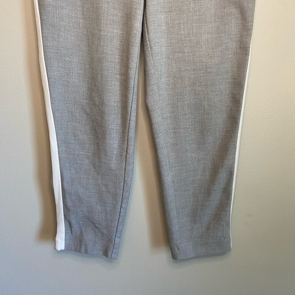 Zara Gray White Side Stripe Cropped Trouser Pant - Picture 5 of 12